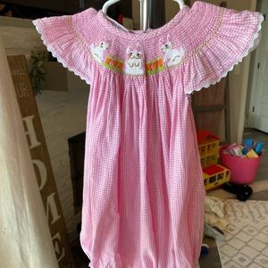 Smocked Easter Bunny Bubble! 12 Months!